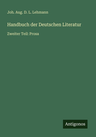Handbuch der Deutschen Literatur