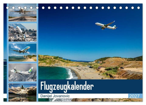 Flugzeugkalender 2027 (Tischkalender 2027 DIN A5 quer), CALVENDO Monatskalender
