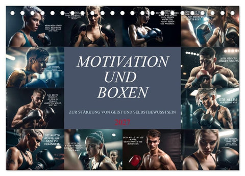 Motivation und Boxen (Tischkalender 2027 DIN A5 quer), CALVENDO Monatskalender
