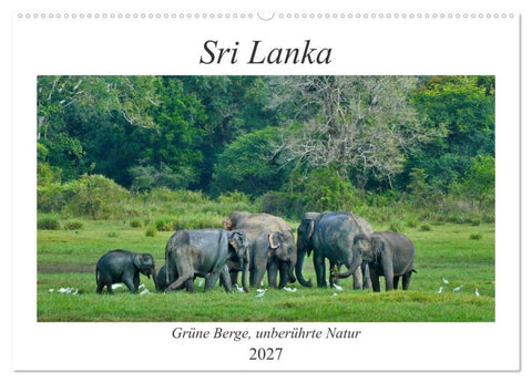 Sri Lanka, Grüne Berge - unberührte Natur (Wandkalender 2027 DIN A2 quer), CALVENDO Monatskalender