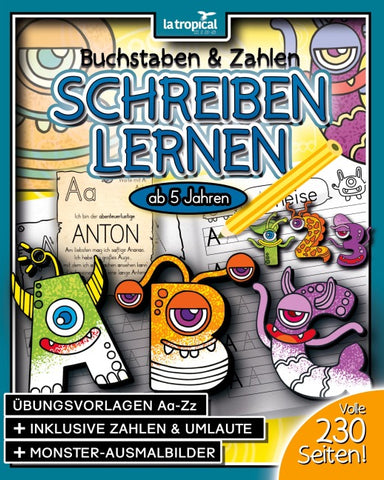 Buchstaben und Zahlen schreiben lernen ab 5 Jahren