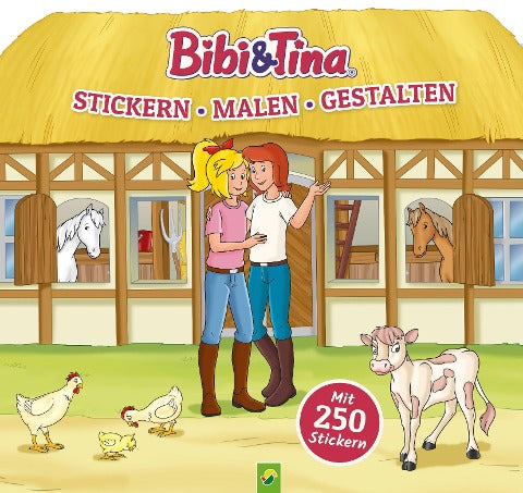 Bibi & Tina - Stickern, Malen, Gestalten. Malbuch mit 250 Stickern