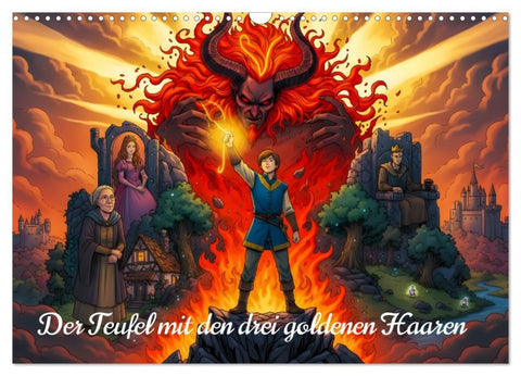 Der Teufel mit den drei goldenen Haaren (Wandkalender 2027 DIN A3 quer), CALVENDO Monatskalender