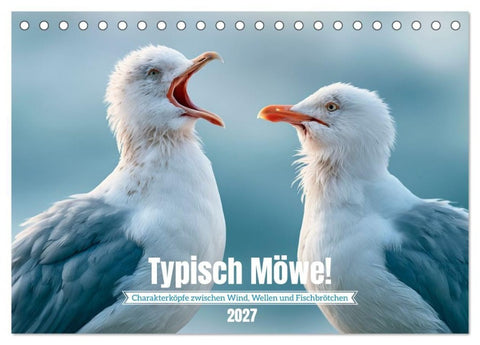 Typisch Möwe! (Tischkalender 2027 DIN A5 quer), CALVENDO Monatskalender