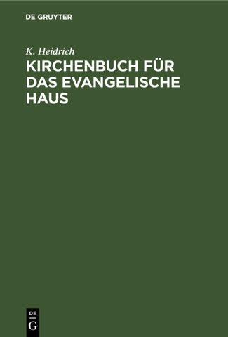 Kirchenbuch für das evangelische Haus