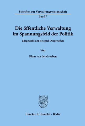 Die öffentliche Verwaltung im Spannungsfeld der Politik,