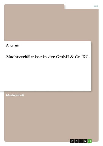 Machtverhältnisse in der GmbH & Co. KG