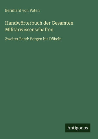 Handwörterbuch der Gesamten Militärwissenschaften
