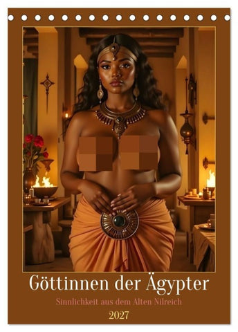 Göttinnen der Ägypter (Tischkalender 2027 DIN A5 hoch), CALVENDO Monatskalender