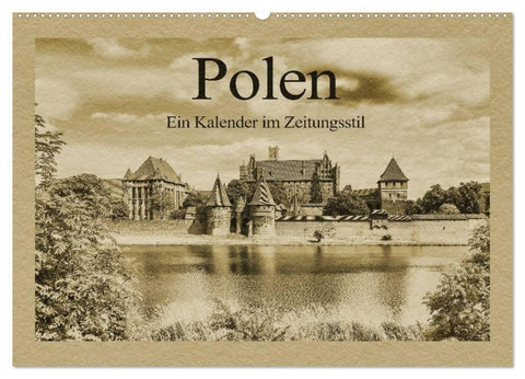 Polen - Ein Kalender im Zeitungsstil (Wandkalender 2027 DIN A2 quer), CALVENDO Monatskalender