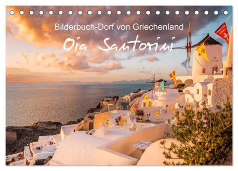 Oia Santorini - Bilderbuch-Dorf von Griechenland (Tischkalender 2027 DIN A5 quer), CALVENDO Monatskalender