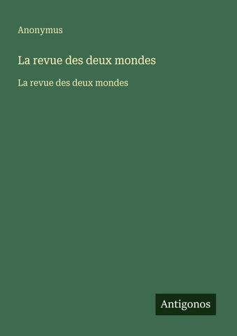 La revue des deux mondes