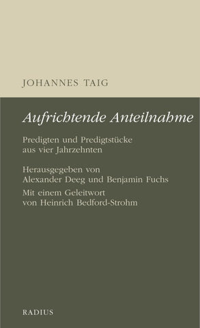 Johannes Taig: Aufrichtende Anteilnahme
