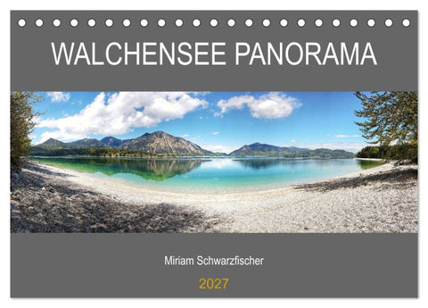 Walchensee Panorama (Tischkalender 2027 DIN A5 quer), CALVENDO Monatskalender