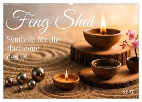 Feng Shui - Symbole für die Harmonie des Qi (Wandkalender 2027 DIN A2 quer), CALVENDO Monatskalender