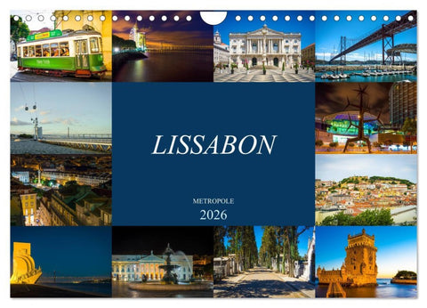 Metropole Lissabon (Wandkalender 2026 DIN A4 quer), CALVENDO Monatskalender