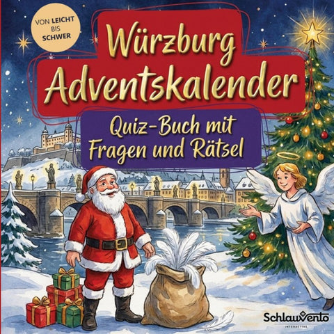 Würzburg-Adventskalender: Quiz-Buch mit Fragen und Rätsel