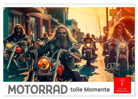 Motorrad tolle Momente (Wandkalender 2027 DIN A2 quer), CALVENDO Monatskalender