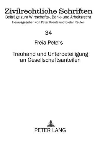Treuhand und Unterbeteiligung an Gesellschaftsanteilen