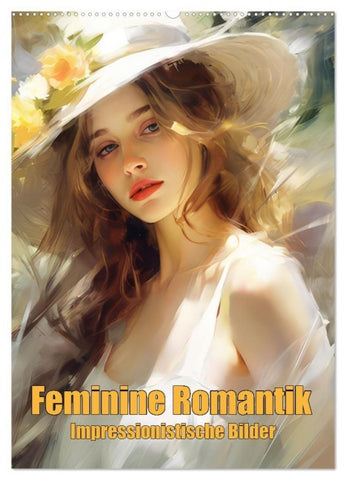 Feminine Romantik - Impressionistische Bilder (Wandkalender 2027 DIN A2 hoch), CALVENDO Monatskalender