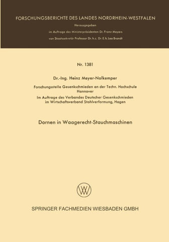 Dornen in Waagerecht-Stauchmaschinen