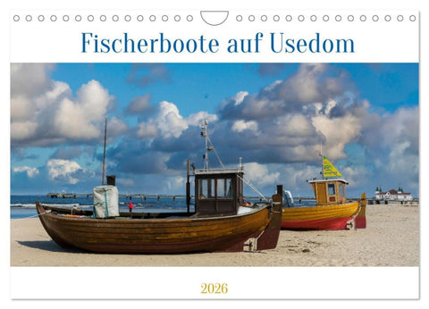 Fischerboote auf Usedom (Wandkalender 2026 DIN A4 quer), CALVENDO Monatskalender