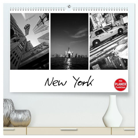 New York (hochwertiger Premium Wandkalender 2027 DIN A2 quer), Kunstdruck in Hochglanz