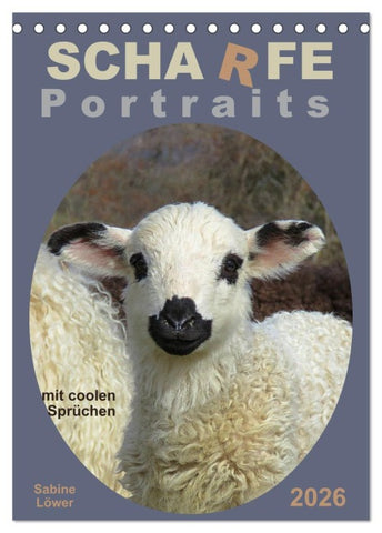 Scharfe Portraits (Tischkalender 2026 DIN A5 hoch), CALVENDO Monatskalender