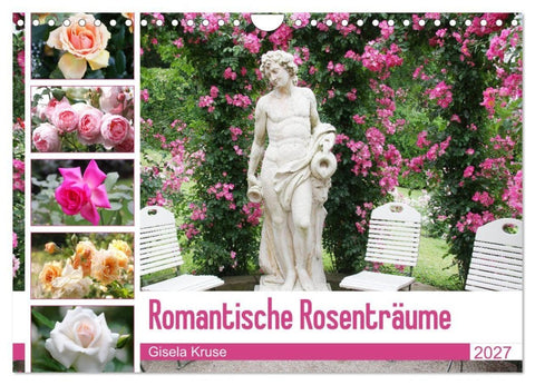 Romantische Rosenträume (Wandkalender 2027 DIN A4 quer), CALVENDO Monatskalender