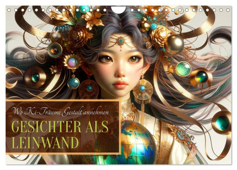 Gesichter als Leinwand (Wandkalender 2027 DIN A4 quer), CALVENDO Monatskalender