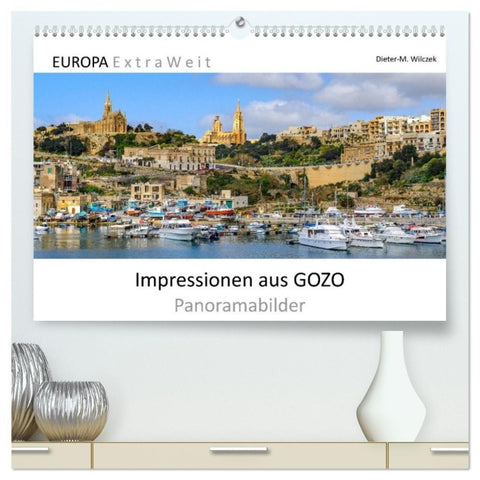 Impressionen aus GOZO - Panoramabilder (hochwertiger Premium Wandkalender 2027 DIN A2 quer), Kunstdruck in Hochglanz