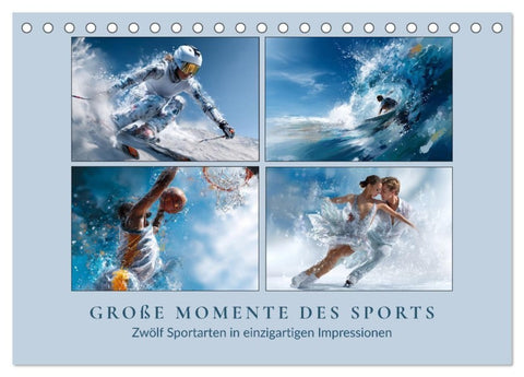 Große Momente des Sports (Tischkalender 2026 DIN A5 quer), CALVENDO Monatskalender