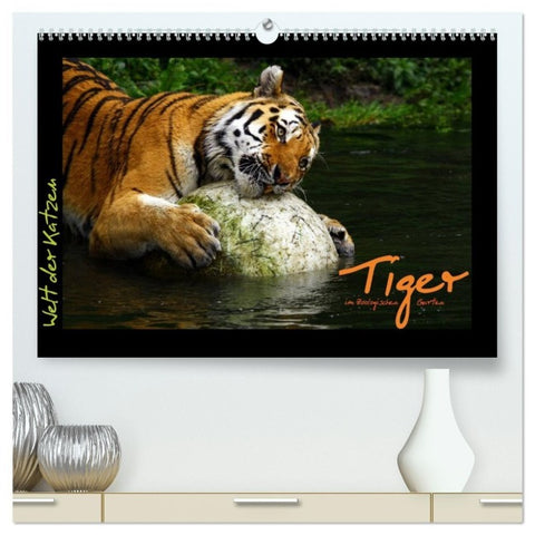 Welt der Katzen - Tiger (hochwertiger Premium Wandkalender 2027 DIN A2 quer), Kunstdruck in Hochglanz