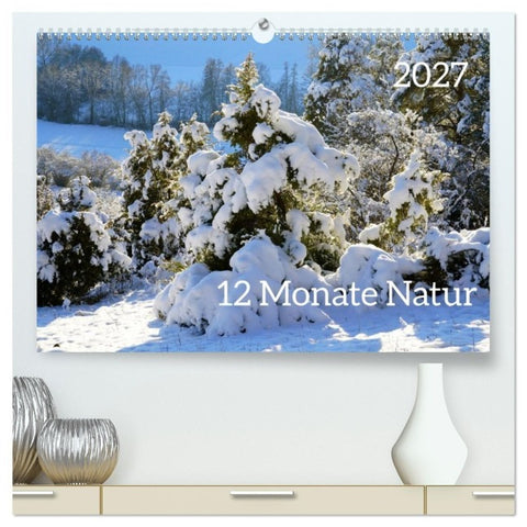 12 Monate Natur (hochwertiger Premium Wandkalender 2027 DIN A2 quer), Kunstdruck in Hochglanz