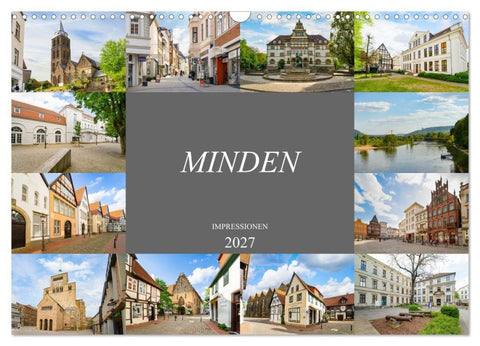 Minden Impressionen (Wandkalender 2027 DIN A3 quer), CALVENDO Monatskalender