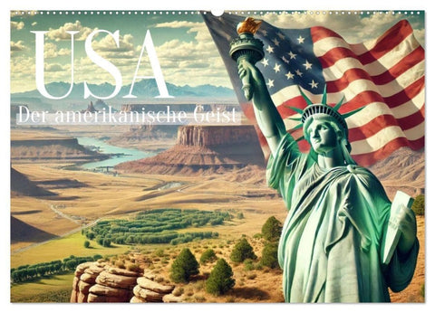 USA - Der amerikanische Geist (Wandkalender 2027 DIN A2 quer), CALVENDO Monatskalender