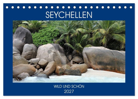 Seychellen - Wild und Schön (Tischkalender 2027 DIN A5 quer), CALVENDO Monatskalender