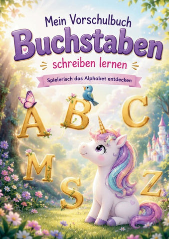 Buchstaben schreiben lernen - Mein Einhorn Vorschulbuch