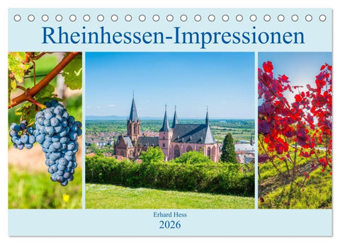 Rheinhessen-Impressionen (Tischkalender 2026 DIN A5 quer), CALVENDO Monatskalender
