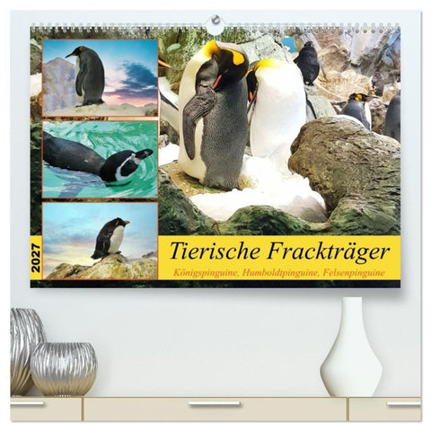Tierische Frackträger (hochwertiger Premium Wandkalender 2027 DIN A2 quer), Kunstdruck in Hochglanz