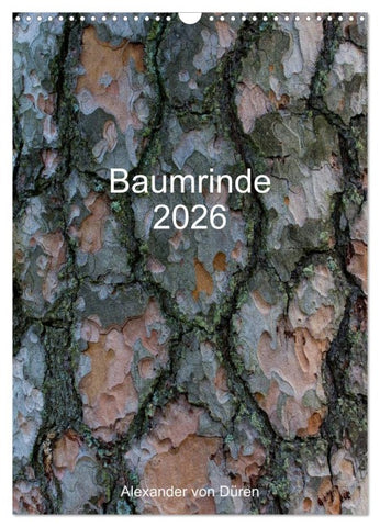 Baumrinde 2026 (Wandkalender 2026 DIN A3 hoch), CALVENDO Monatskalender