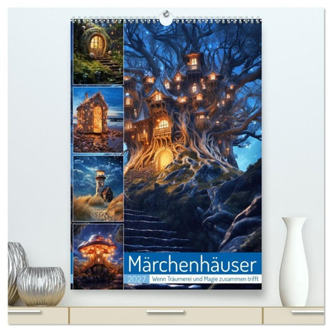 Märchenhäuser (hochwertiger Premium Wandkalender 2027 DIN A2 hoch), Kunstdruck in Hochglanz