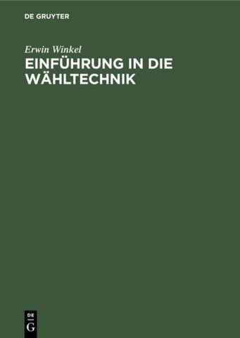 Einführung in die Wähltechnik