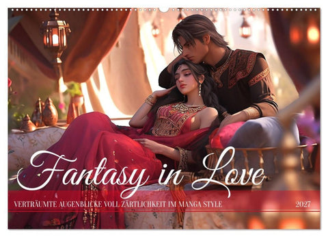 Fantasy in Love (Wandkalender 2027 DIN A2 quer), CALVENDO Monatskalender