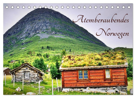 Atemberaubendes Norwegen (Tischkalender 2026 DIN A5 quer), CALVENDO Monatskalender