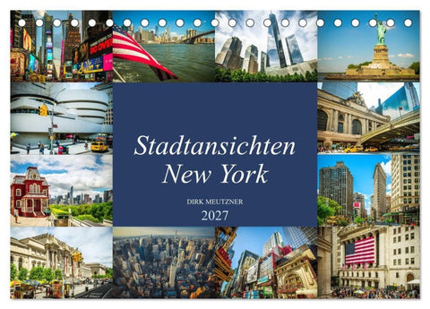 Stadtansichten New York (Tischkalender 2027 DIN A5 quer), CALVENDO Monatskalender