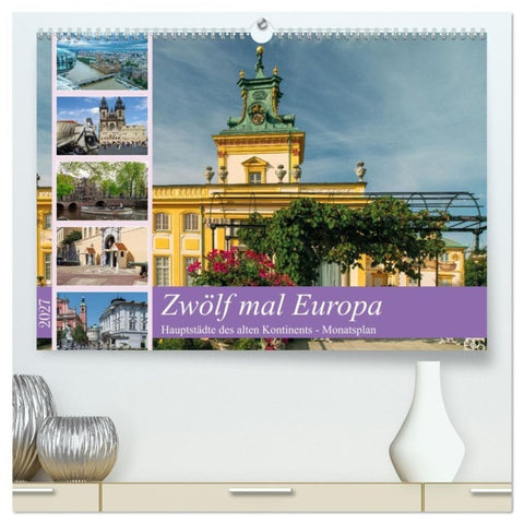Zwölf mal Europa (hochwertiger Premium Wandkalender 2027 DIN A2 quer), Kunstdruck in Hochglanz