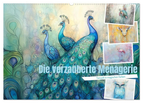Die verzauberte Menagerie (Wandkalender 2026 DIN A2 quer), CALVENDO Monatskalender