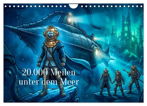 20.000 Meilen unter dem Meer (Wandkalender 2027 DIN A4 quer), CALVENDO Monatskalender