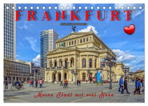 Frankfurt - meine Stadt mit viel Herz (Tischkalender 2027 DIN A5 quer), CALVENDO Monatskalender